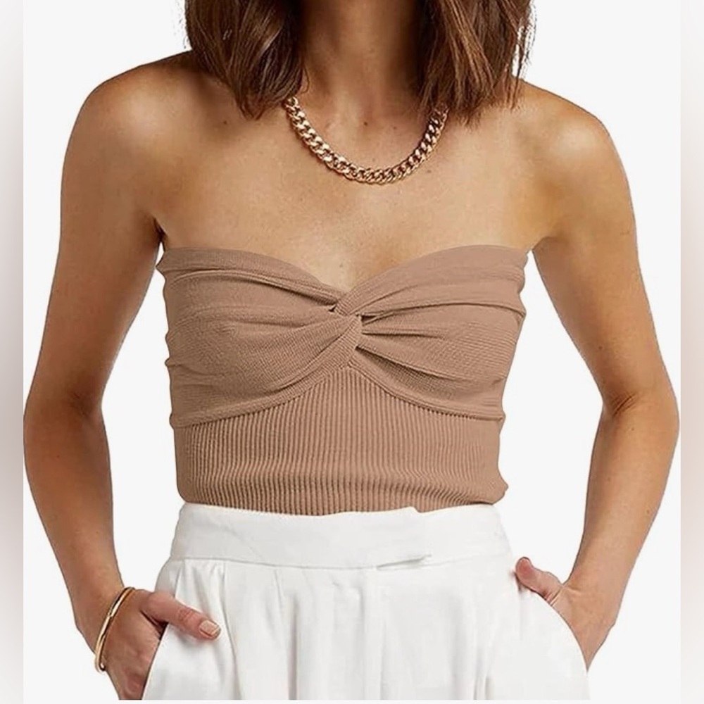 Summer sweater twist knot tube top